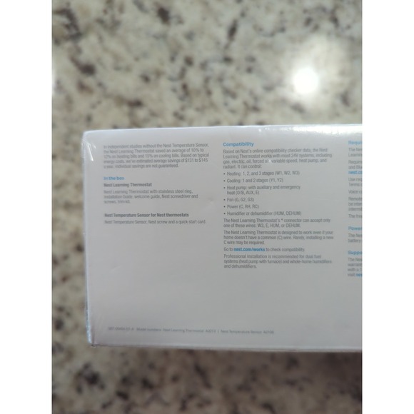 Brand New BNIB Google Nest BH1253-US Thermostat Sensor Silver w/ 1 Temp Sensor - Picture 5 of 9